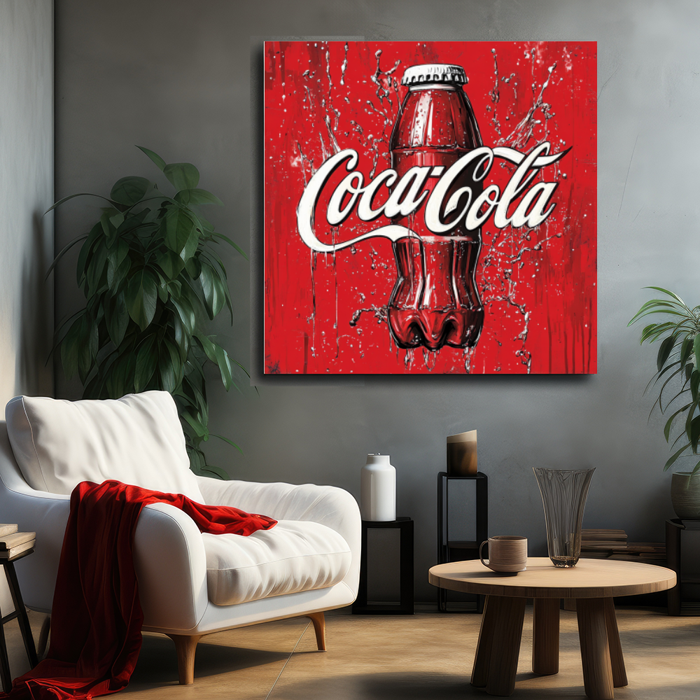 Tableau Décoratif Pop Art Rouge Éclatant