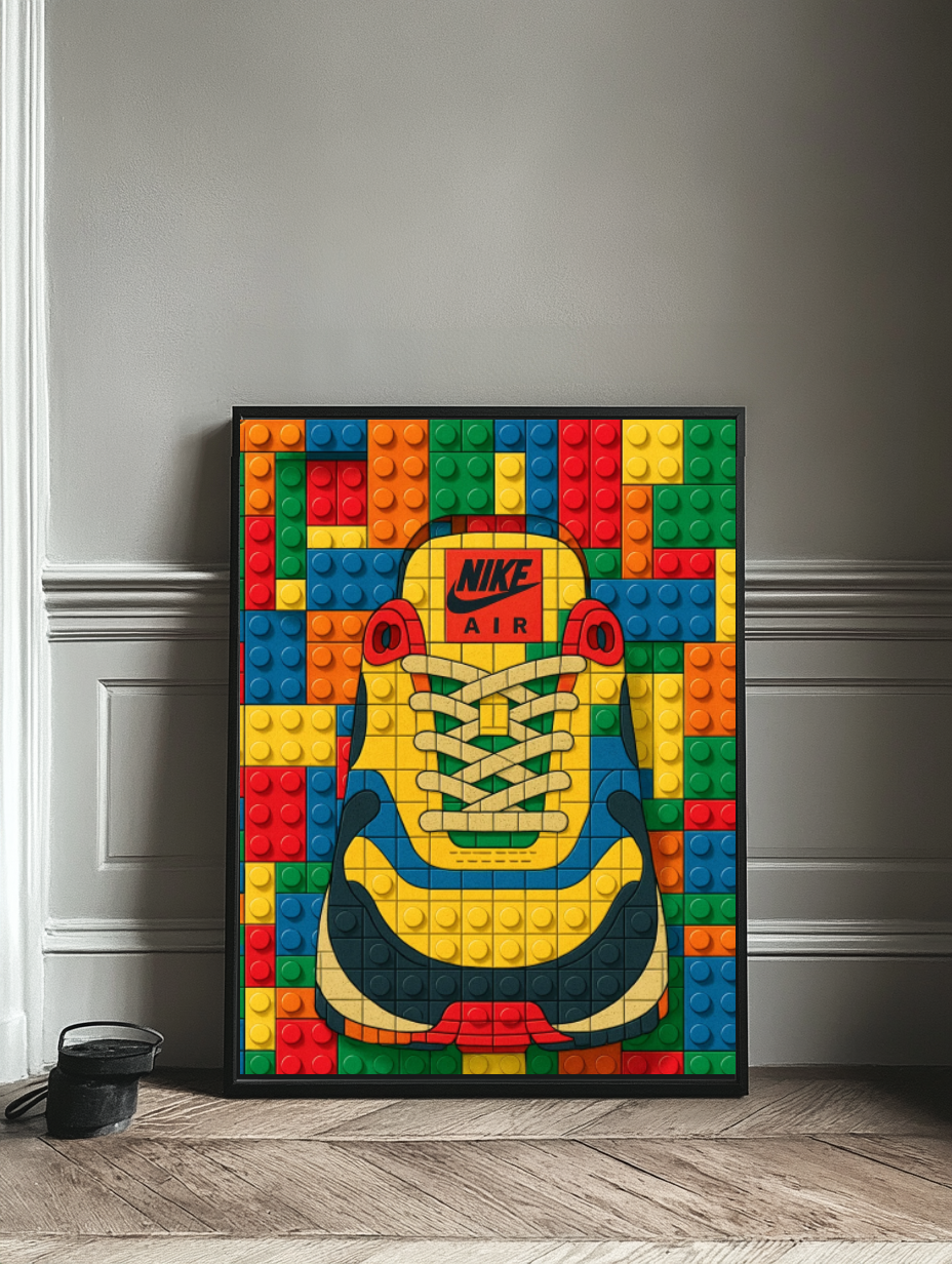 Tableau Décoratif Sneaker Briques Pop - Artibar Tableaux de décoration Art abstrait