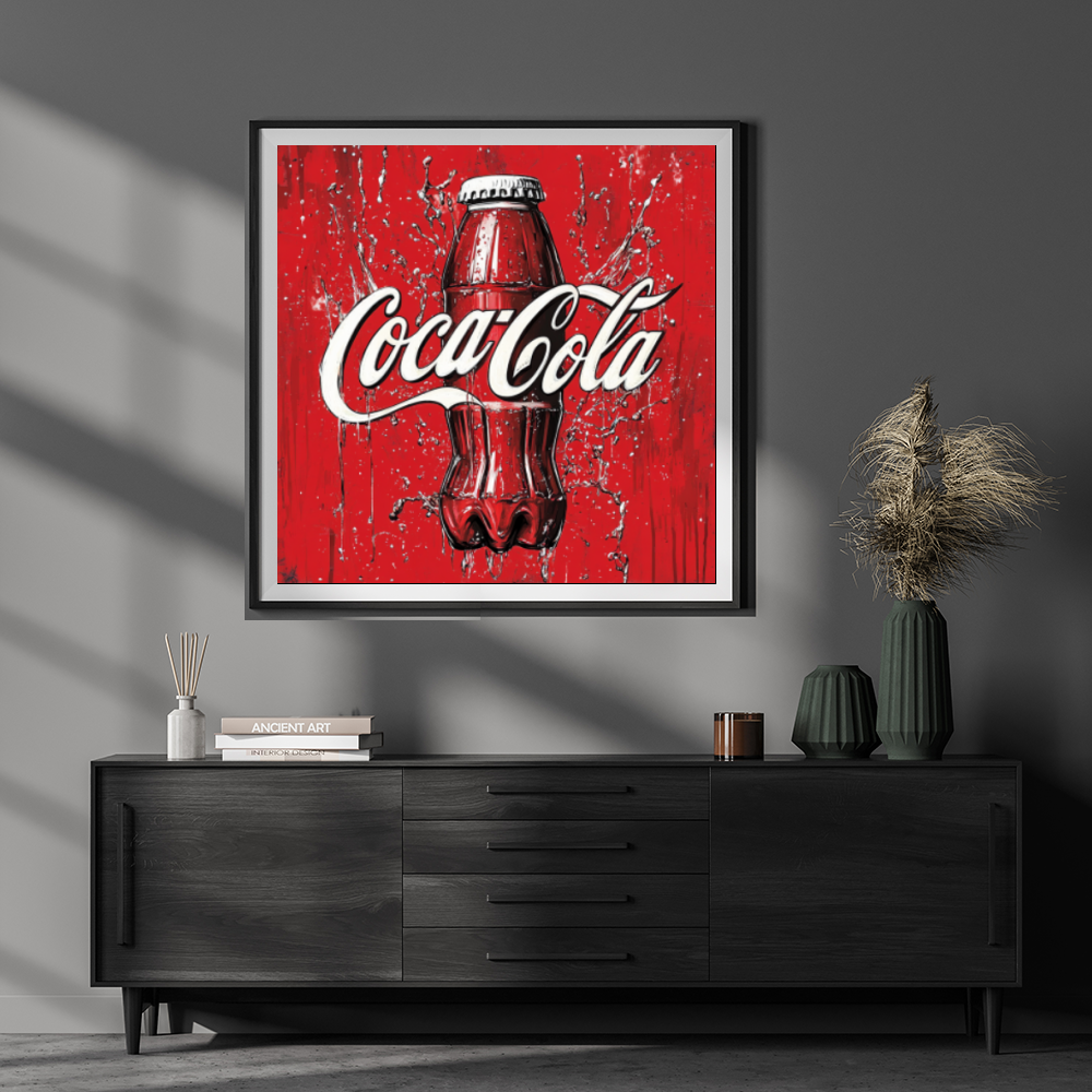 Tableau Décoratif Pop Art Rouge Éclatant