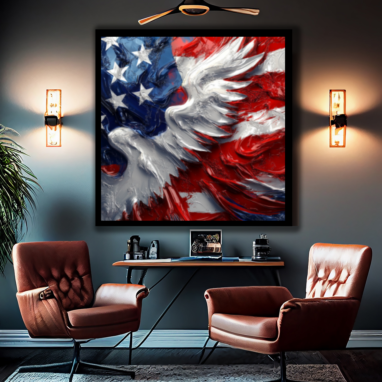 Tableau Décoratif Aigle Patriotique - Artibar Tableaux de décoration Art abstrait