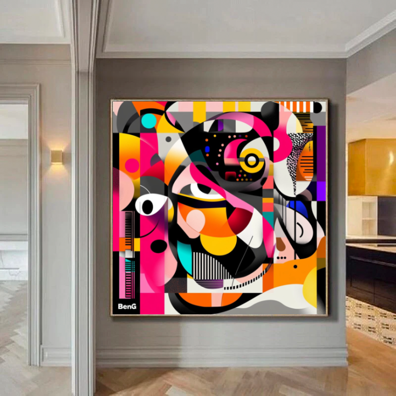 Tableau Décoratif Abstraction Énergétique - Artibar Tableaux de décoration Art abstrait