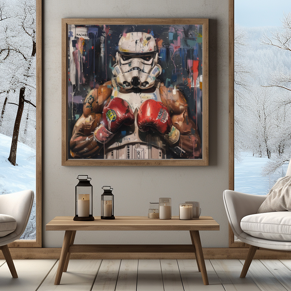 Tableau Décoratif Stormtrooper Boxeur Urbain - Artibar Tableaux de décoration Art abstrait