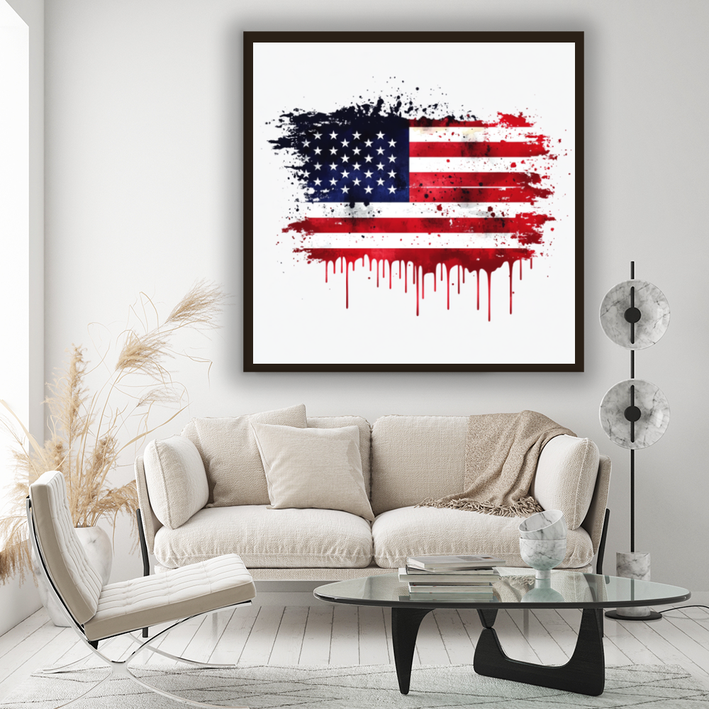Tableau Décoratif Explosion Patriotique - Artibar Tableaux de décoration Art abstrait