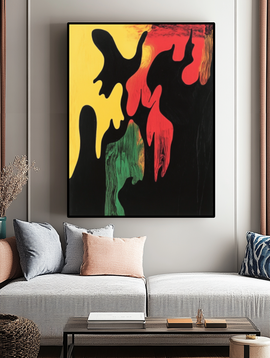 Tableau Décoratif Flamboyant Abstrait - Artibar Tableaux de décoration Art abstrait