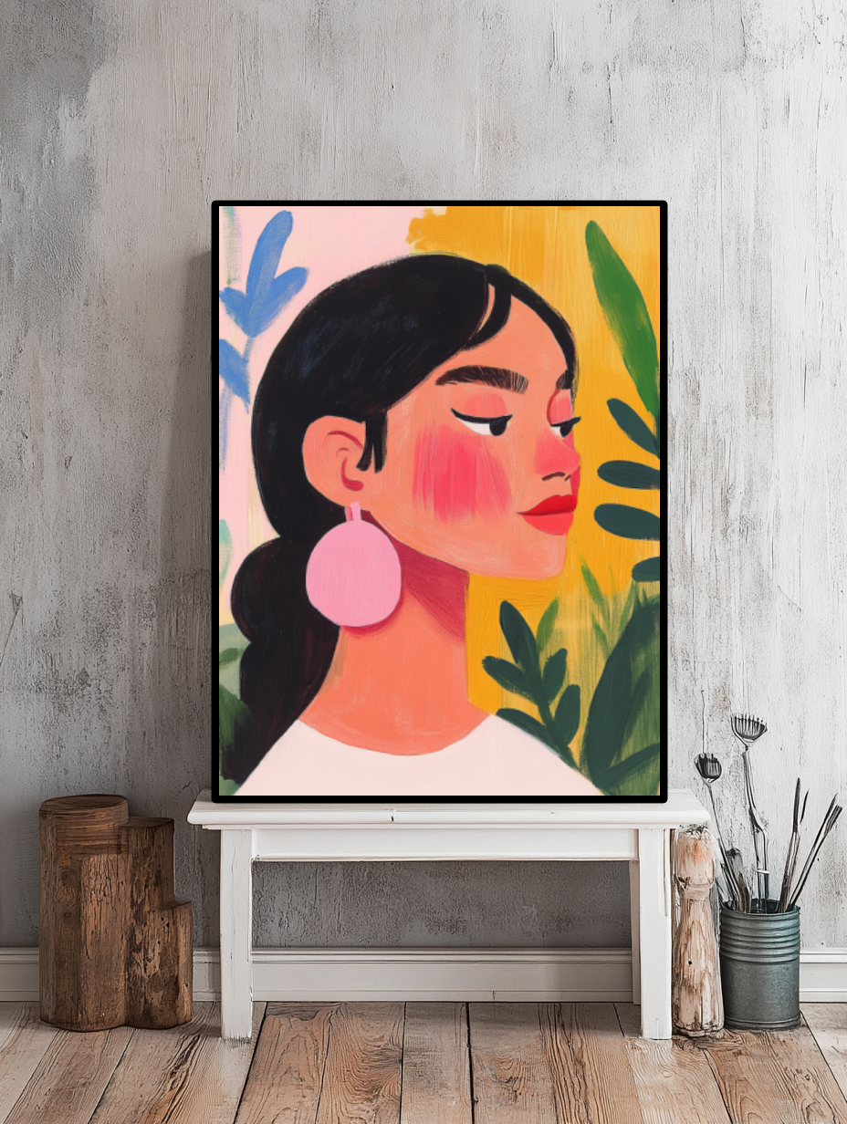 Tableau Décoratif Portrait Vibrant - Artibar Tableaux de décoration Art abstrait