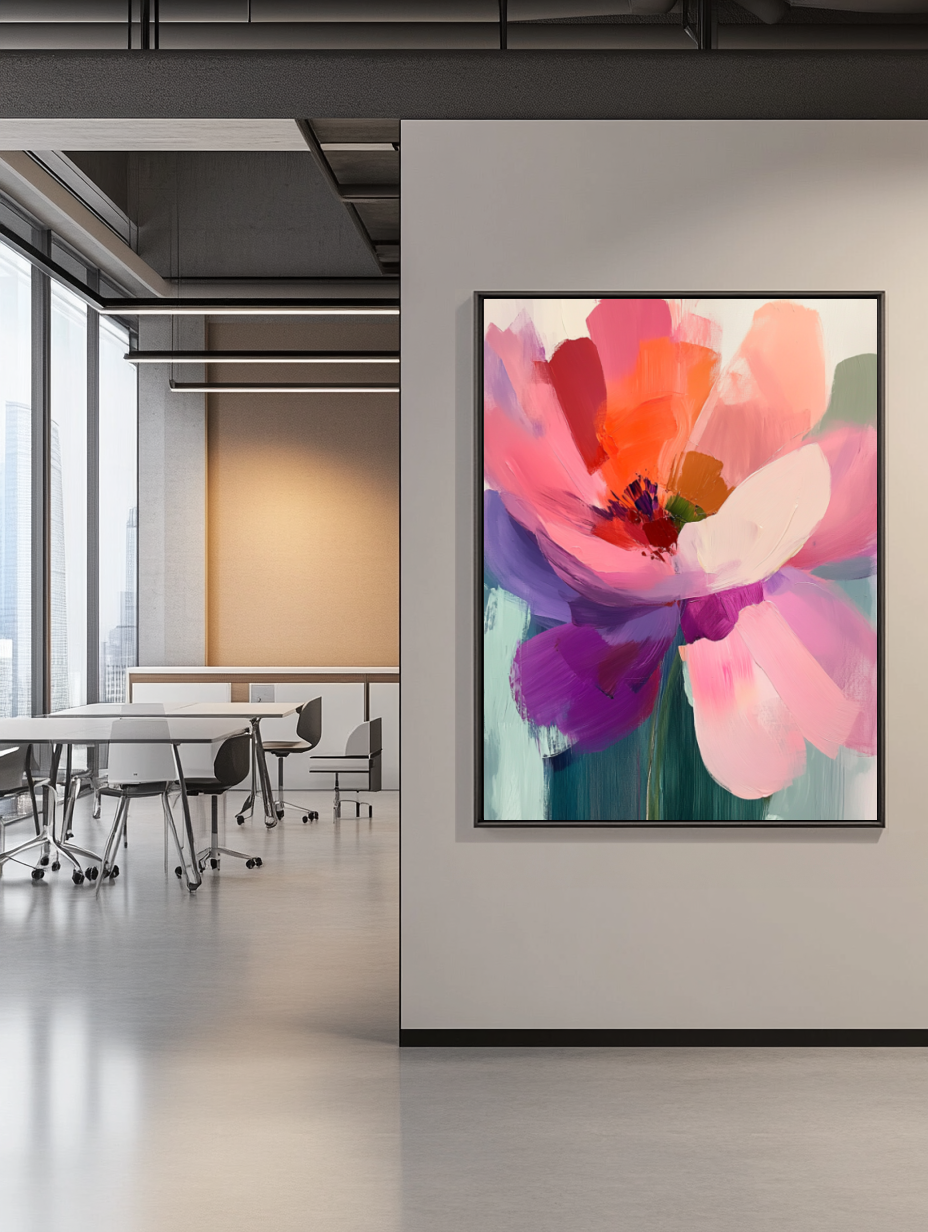 Tableau Décoratif Explosion Florale - Artibar Tableaux de décoration Art abstrait