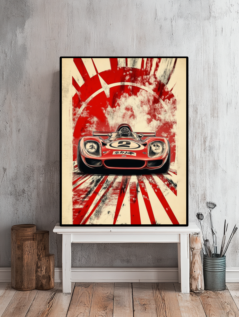 Tableau Décoratif Vintage Racing Fury - Artibar Tableaux de décoration Art abstrait
