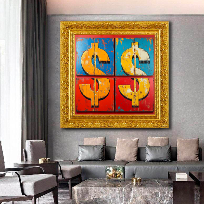 Tableau Décoratif Pop Art Monétaire - Artibar Tableaux de décoration Art abstrait