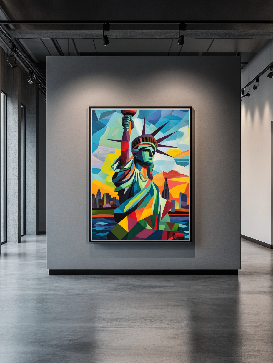 Tableau Décoratif Statue de Liberté Moderniste - Artibar Tableaux de décoration Art abstrait