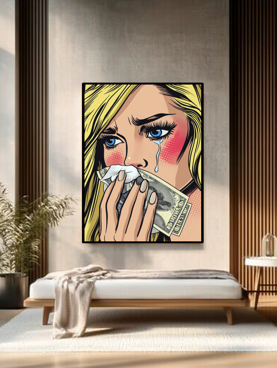 Tableau Décoratif Cry Money - Artibar Tableaux de décoration Art abstrait