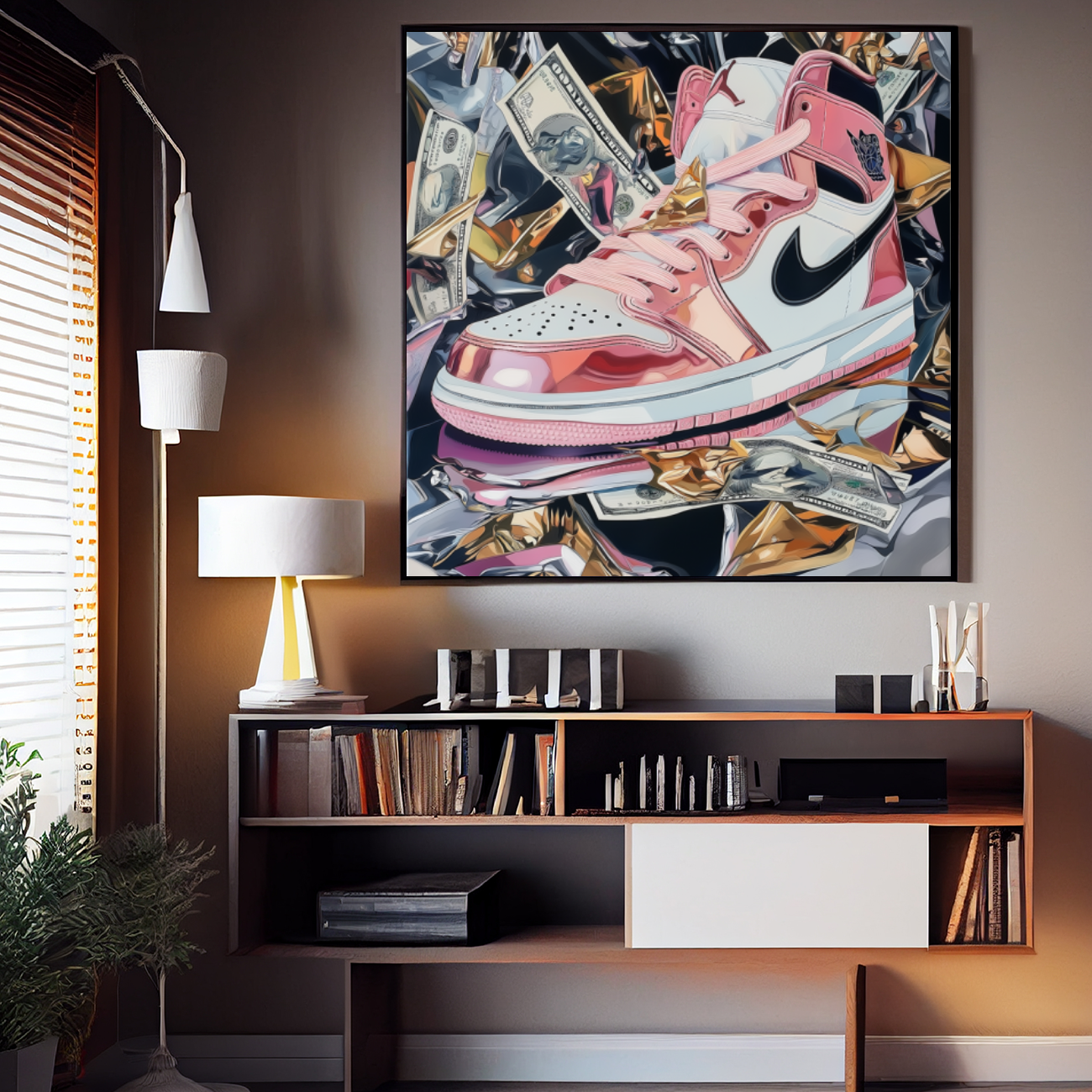 Tableau Décoratif Sneaker Luxe Pop - Artibar Tableaux de décoration Art abstrait