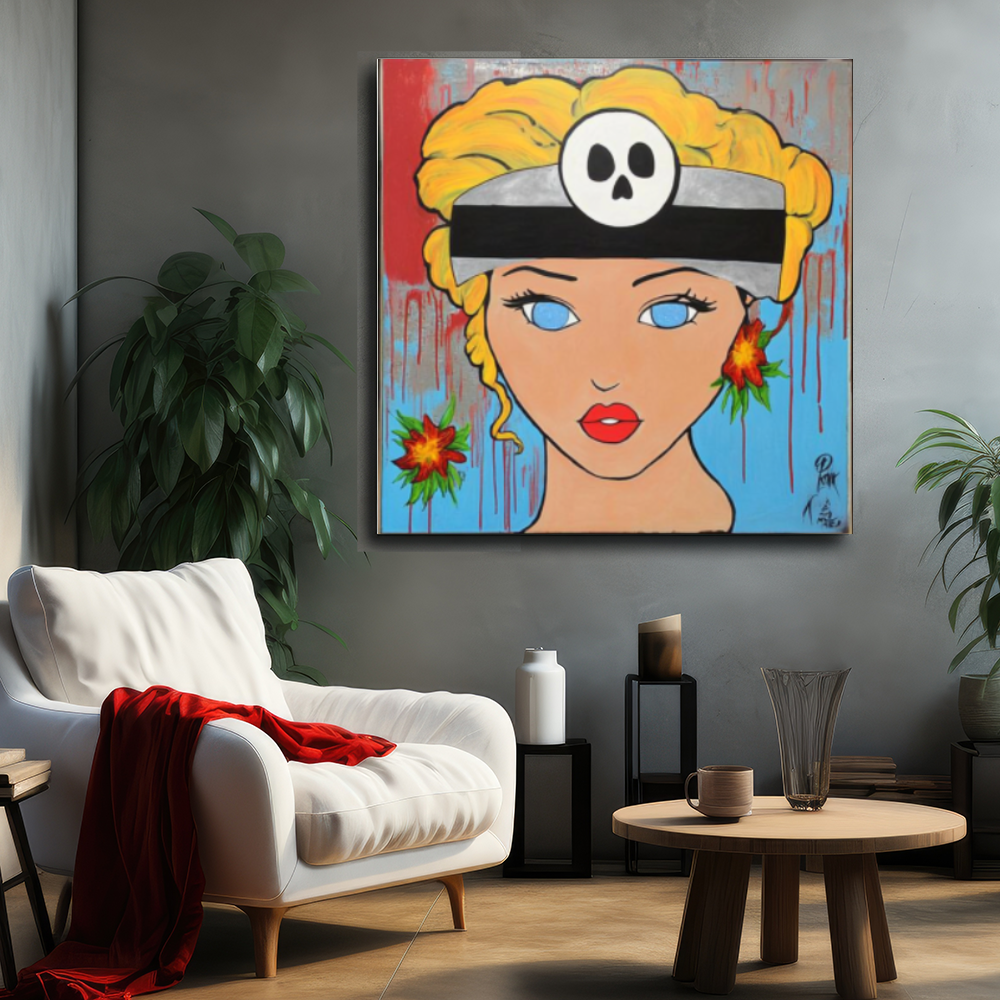 Tableau Décoratif Guerrière Pop-Art - Artibar Tableaux de décoration Art abstrait