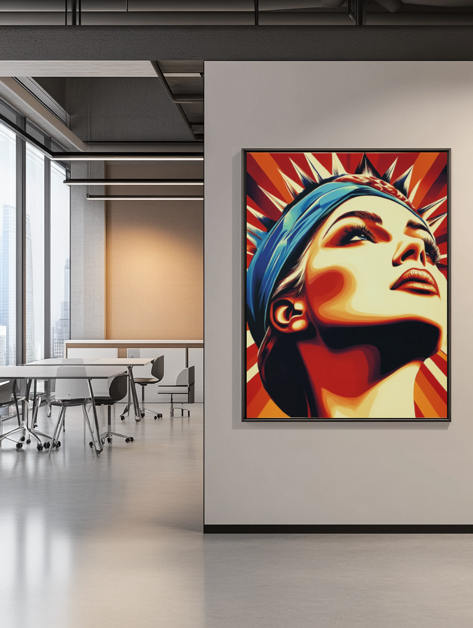Tableau Décoratif Pop Art Liberté Rayonnante