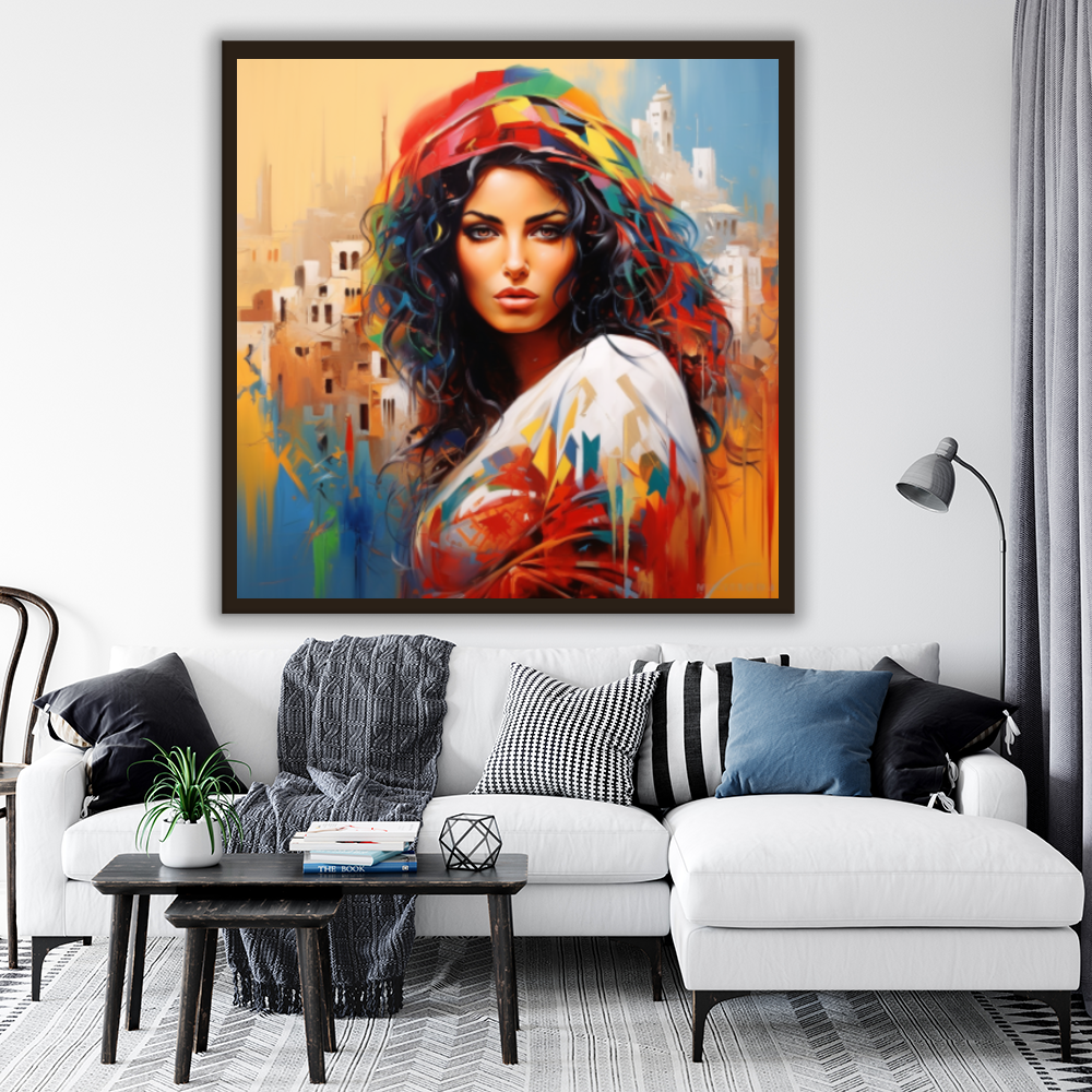 Tableau Décoratif - Portrait d'Inspiration Méditerranéenne - Artibar Tableaux de décoration Art abstrait