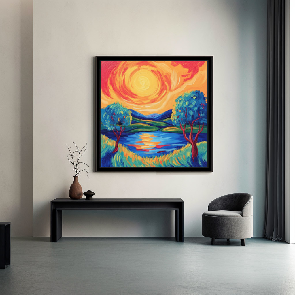 Tableau Décoratif Soleil Enchanté - Artibar Tableaux de décoration Art abstrait