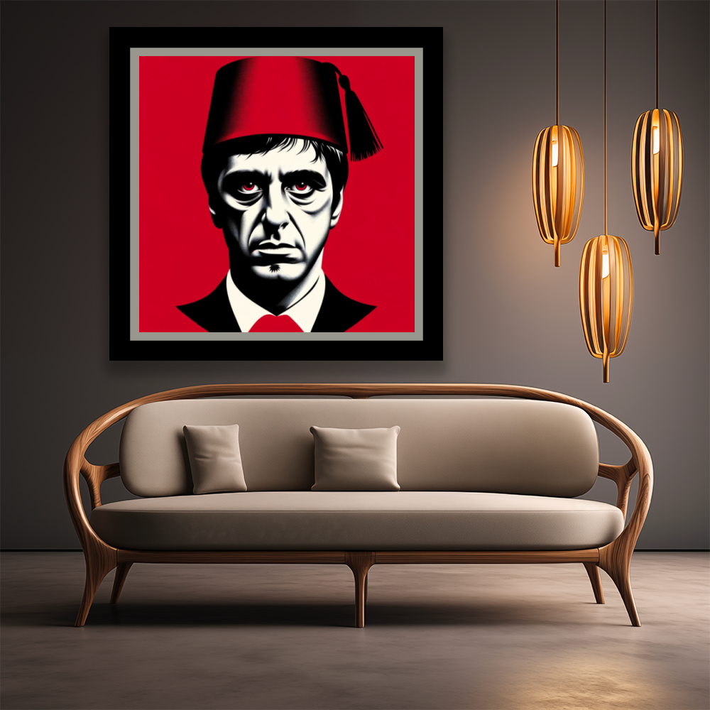 Tableau Décoratif Élégance Rouge et Noir - Artibar Tableaux de décoration Art abstrait