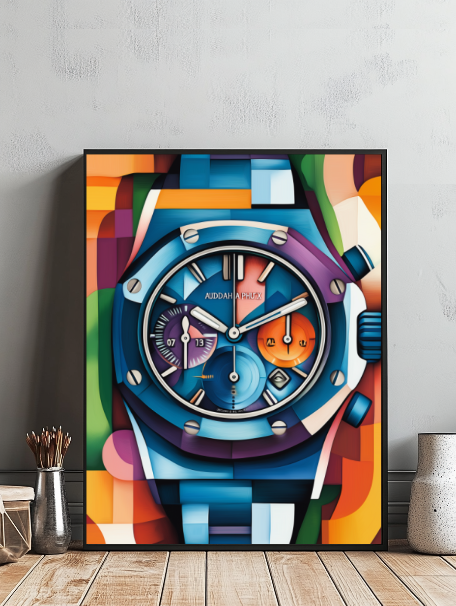 Tableau Décoratif Montre Abstraite Dynamique - Artibar Tableaux de décoration Art abstrait