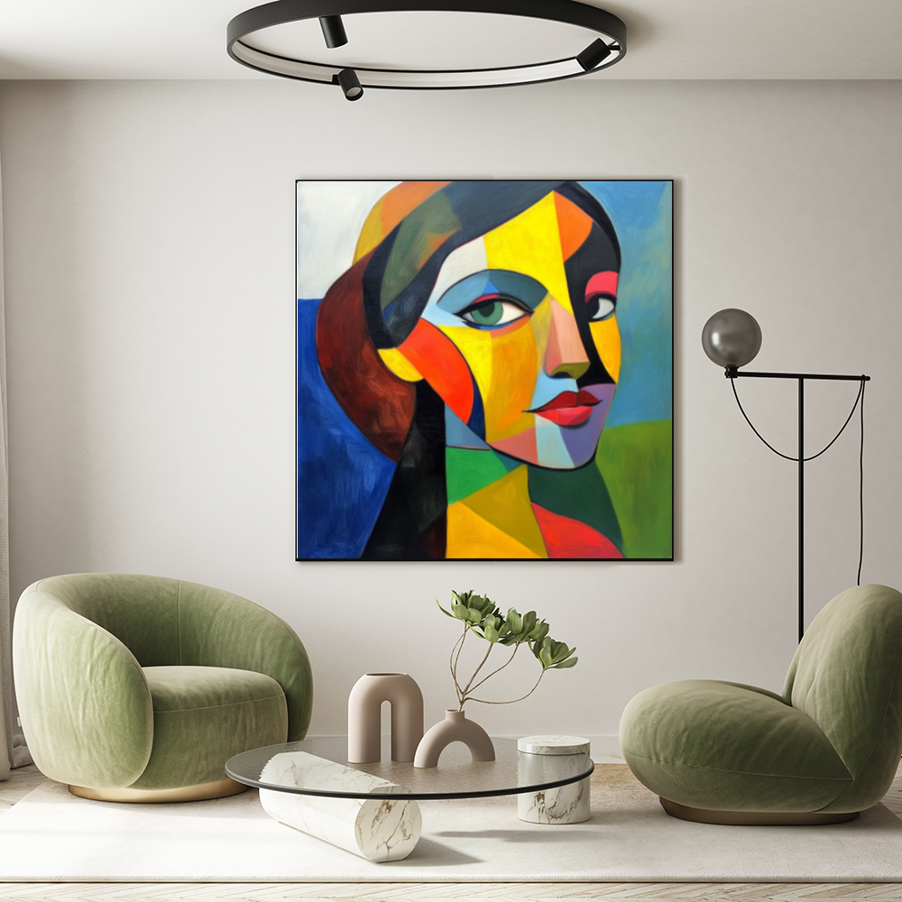 Tableau Décoratif Cubiste Coloré - Artibar Tableaux de décoration Art abstrait