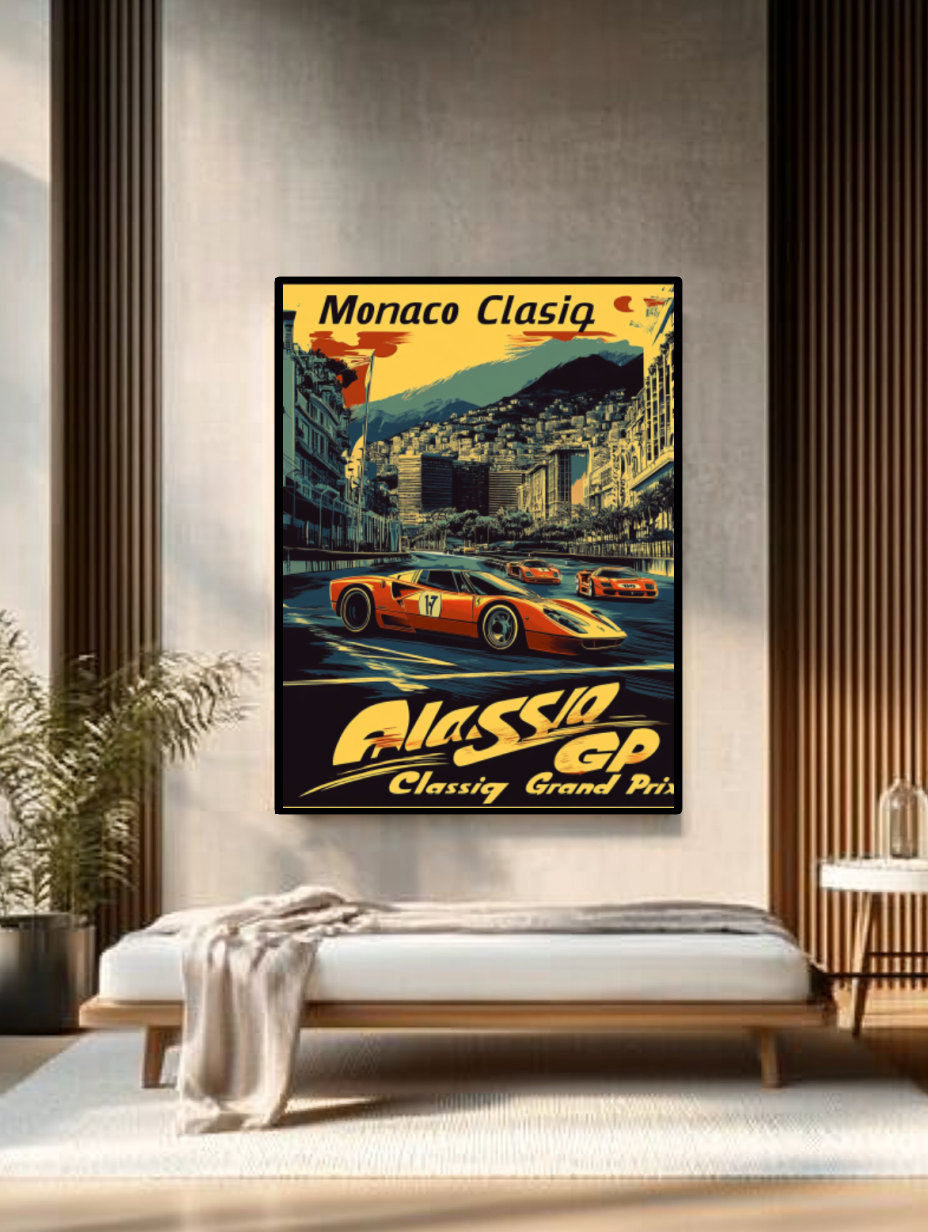 Tableau Décoratif Monaco Classique en Course - Artibar Tableaux de décoration Art abstrait