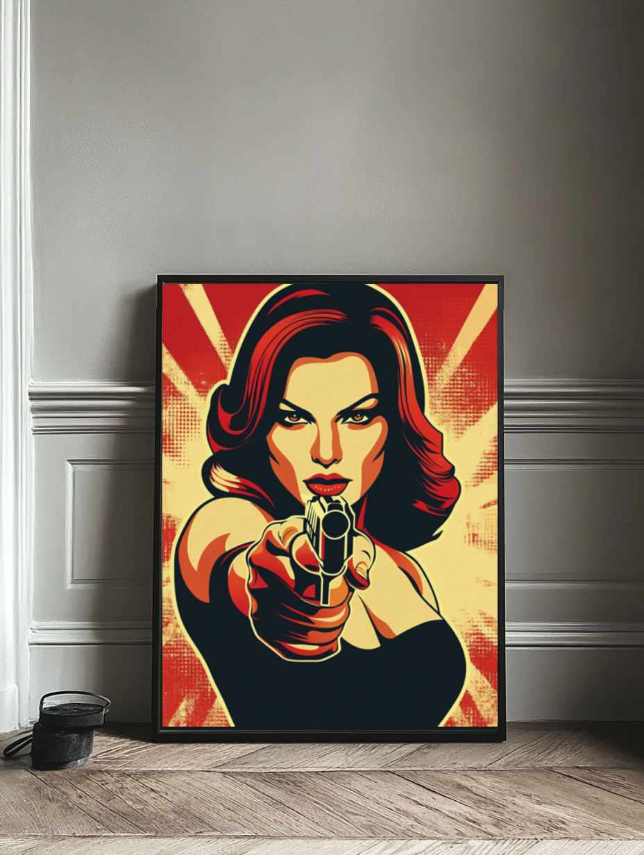 Tableau Décoratif Femme Fatale Pop Art - Artibar Tableaux de décoration Art abstrait