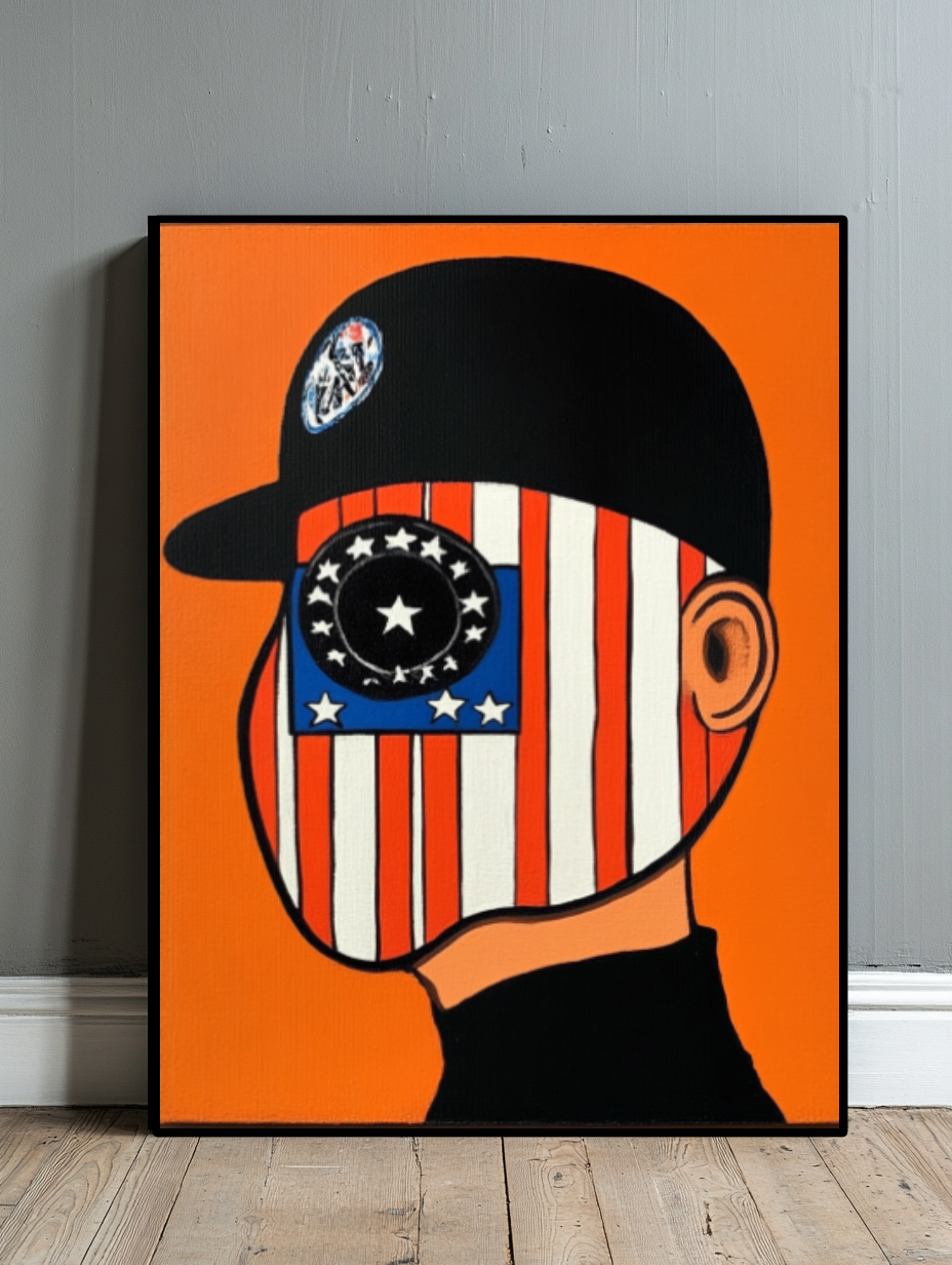 Tableau Décoratif Masque Patriotique - Artibar Tableaux de décoration Art abstrait