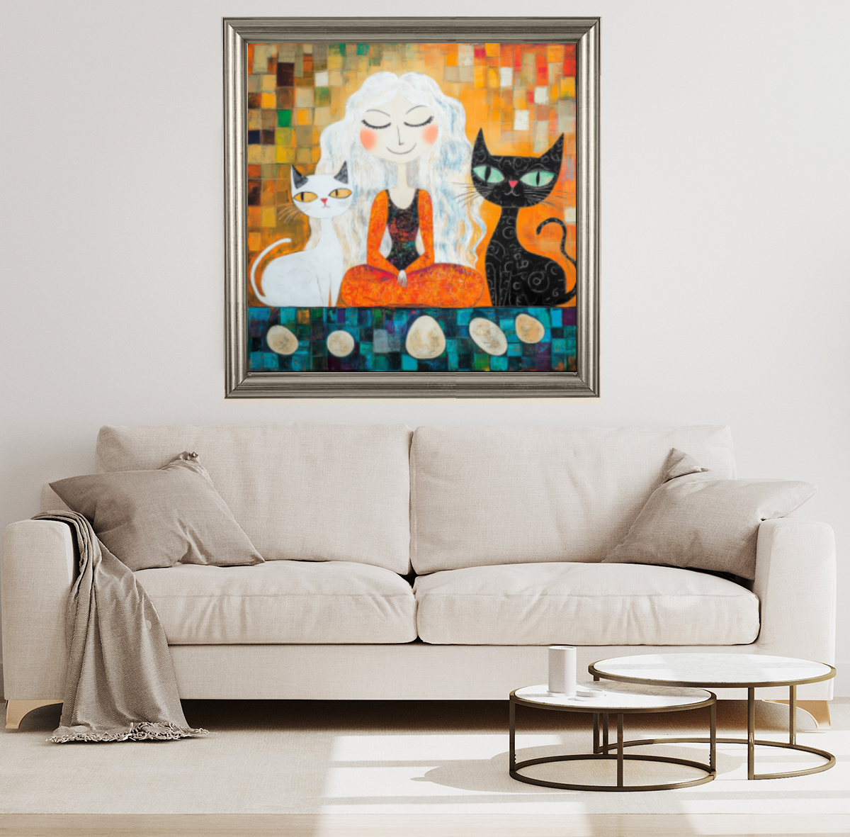 Tableau Décoratif Sérénité Féline