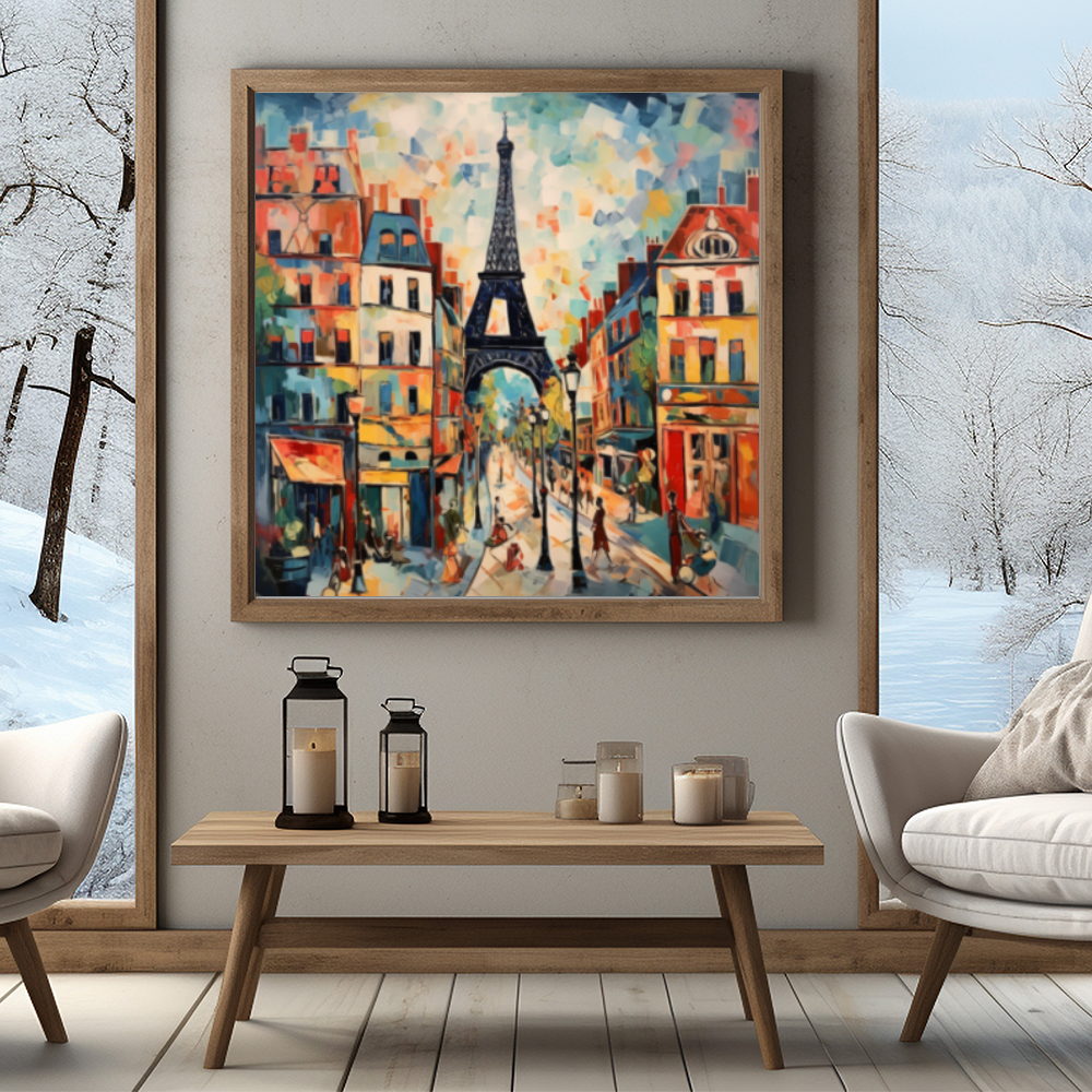 Tableau Décoratif Paris en Couleurs - Artibar Tableaux de décoration Art abstrait