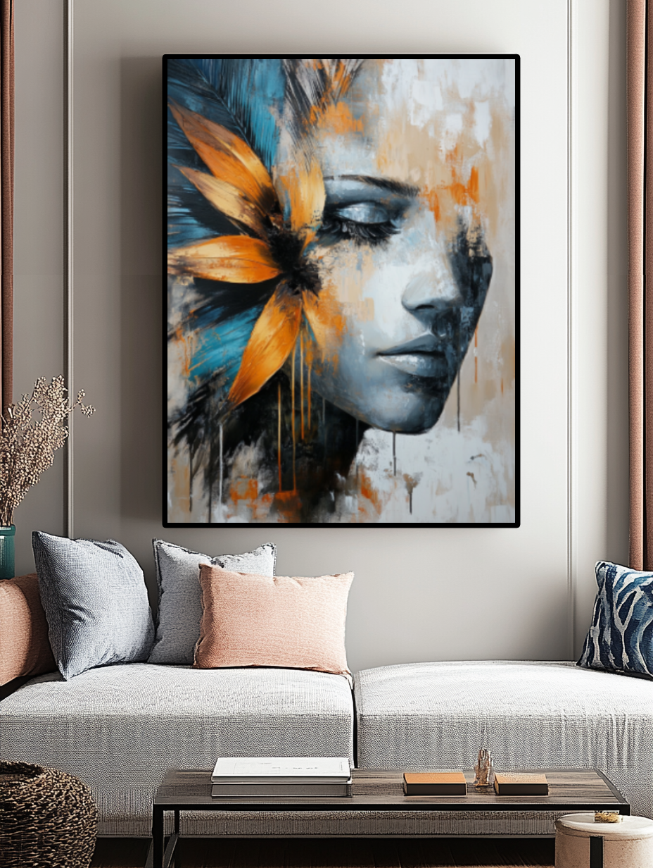 Tableau Décoratif Visage Évanescent - Artibar Tableaux de décoration Art abstrait