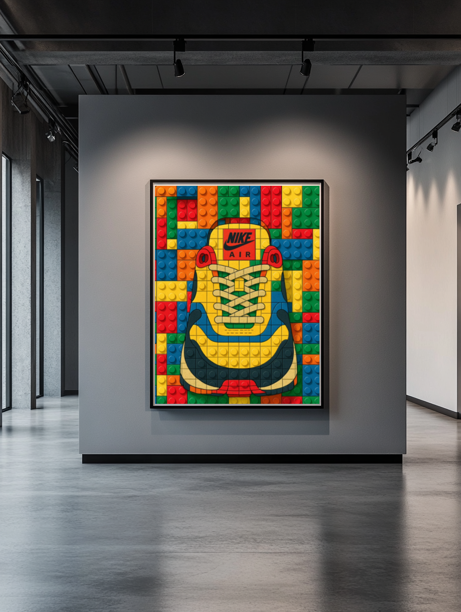 Tableau Décoratif Sneaker Briques Pop - Artibar Tableaux de décoration Art abstrait