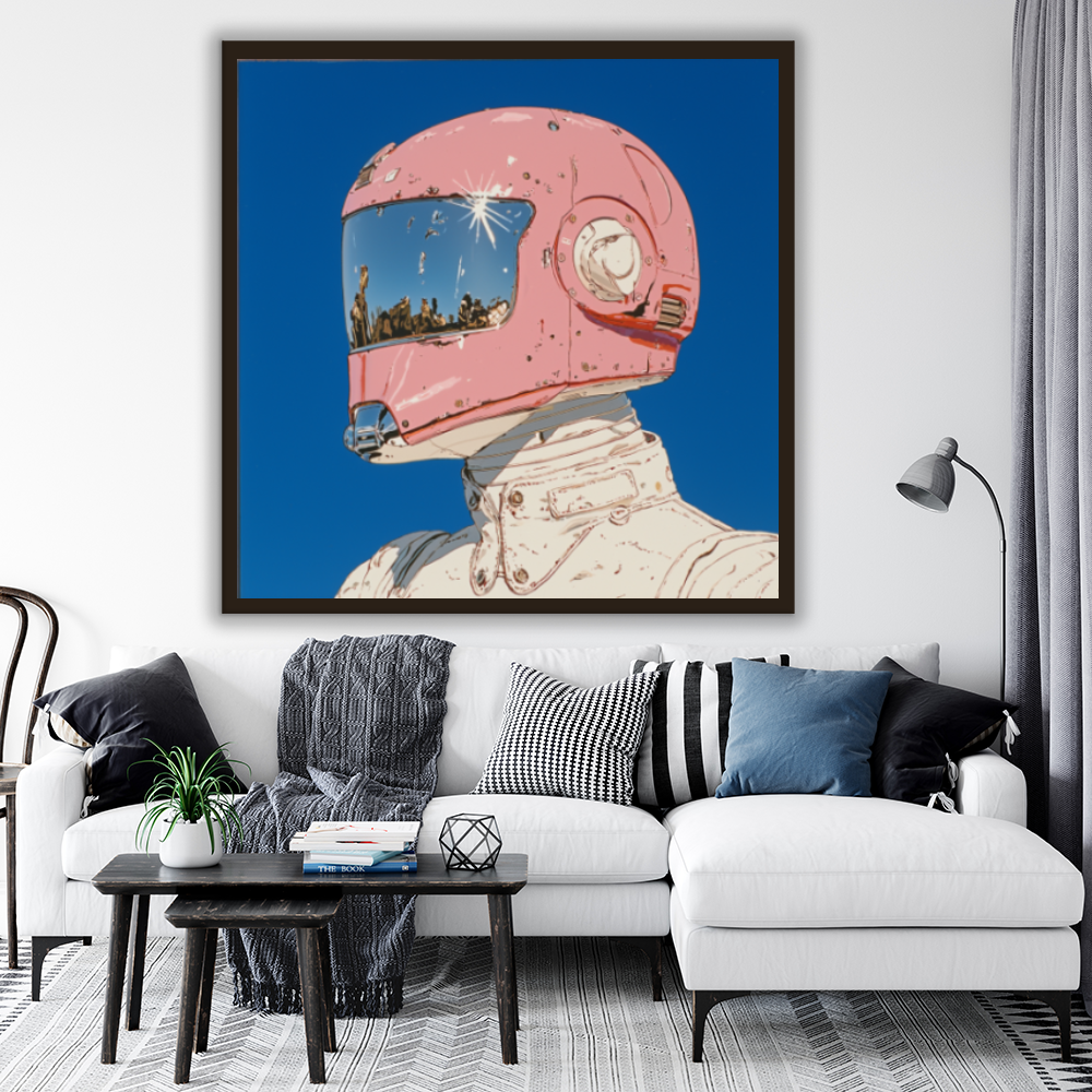 Tableau Décoratif Astronaute Rétrofuturiste