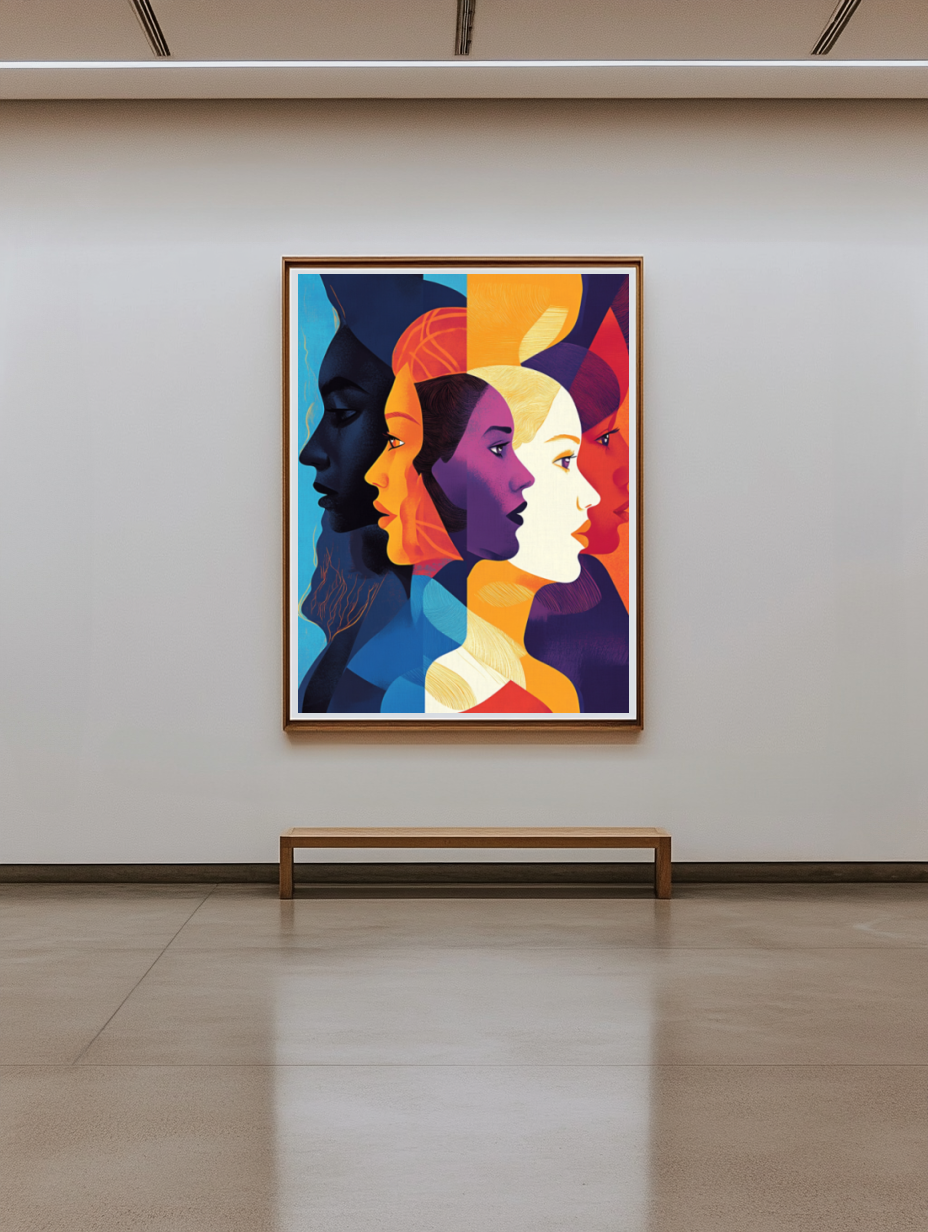 Tableau Décoratif Harmonie des Visages