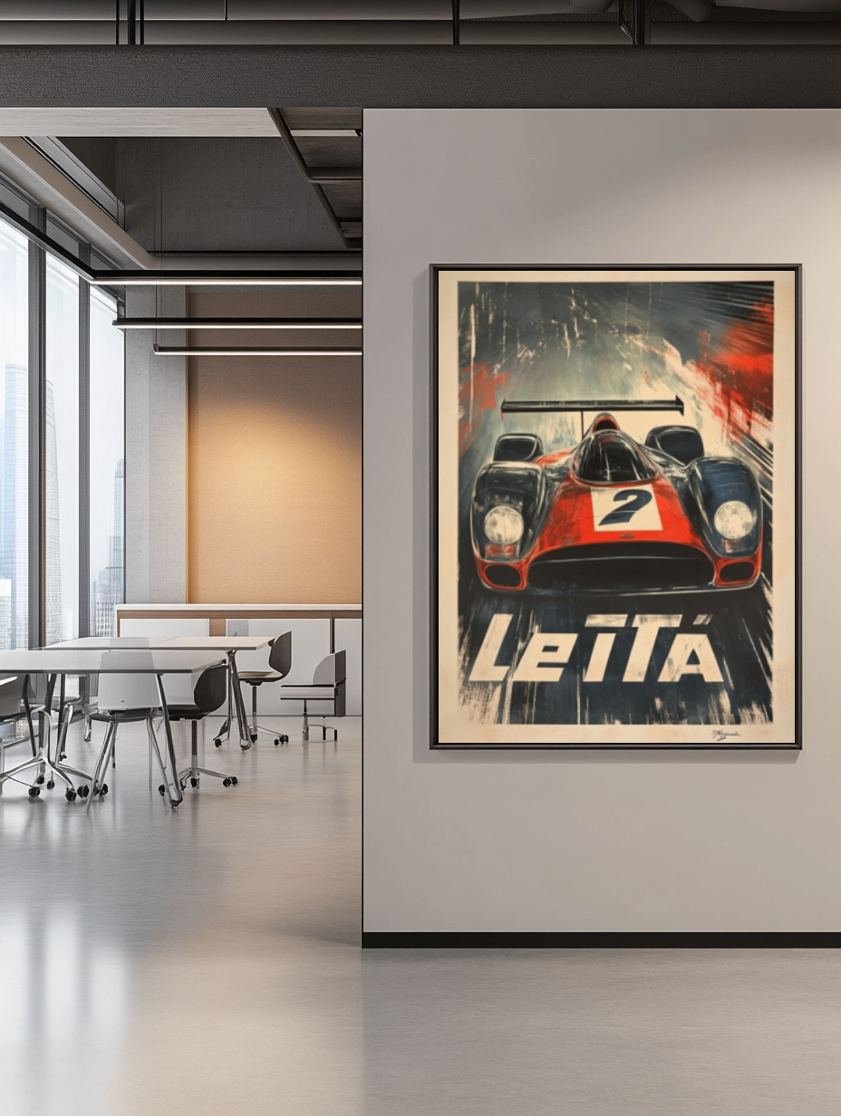 Tableau Décoratif Bolide en Pleine Vitesse