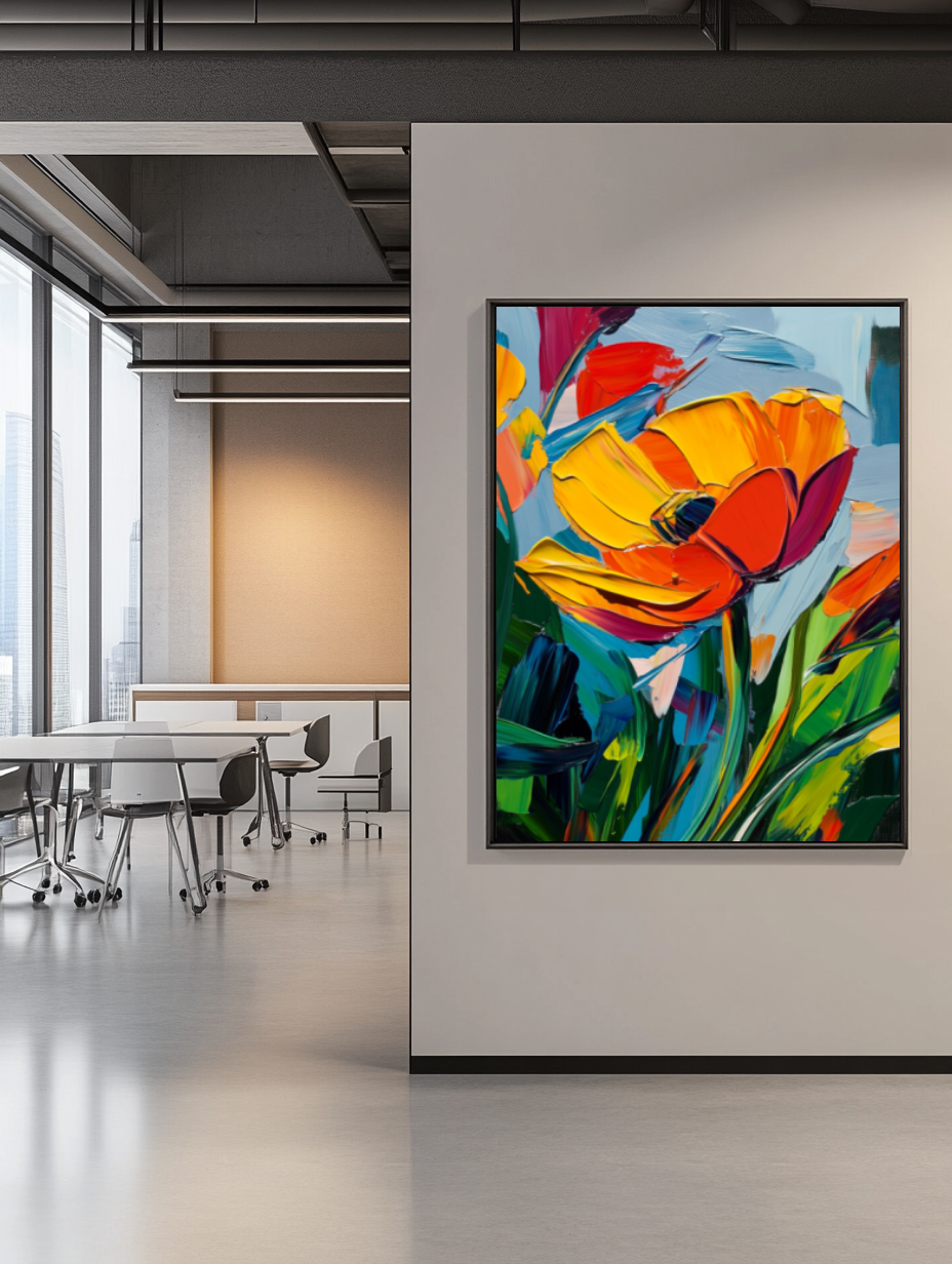 Tableau Décoratif Explosion Florale - Artibar Tableaux de décoration Art abstrait