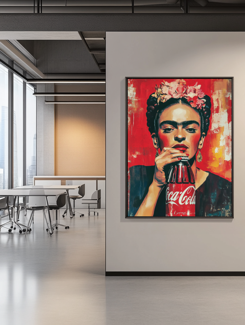 Tableau Décoratif Pop Art Frida et Coca