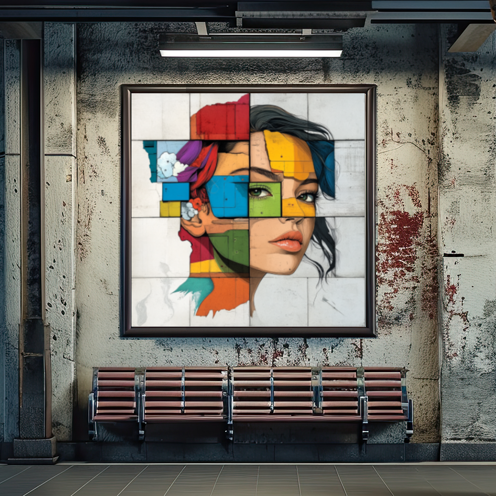 Tableau Décoratif Fusion Géométrique
