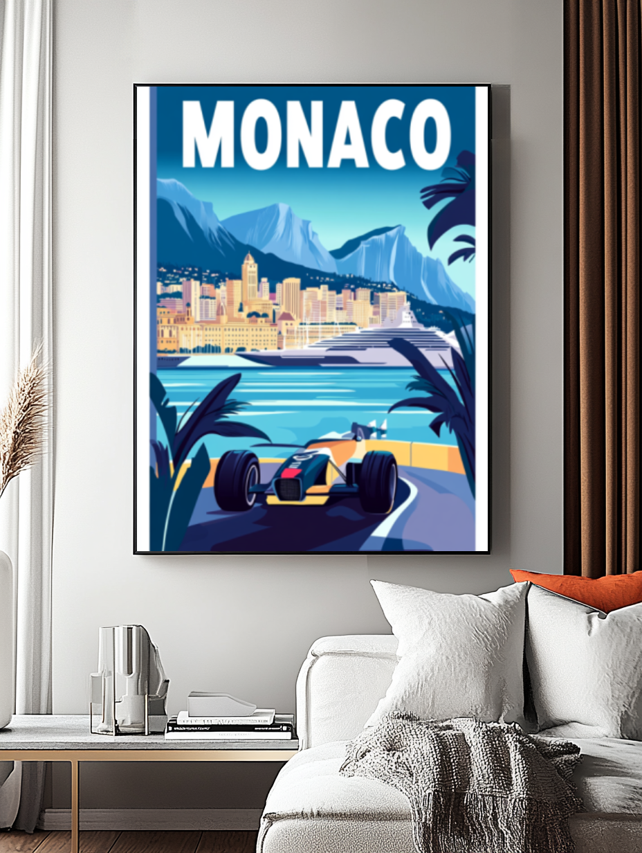 Tableau Décoratif Monaco Racing Spirit