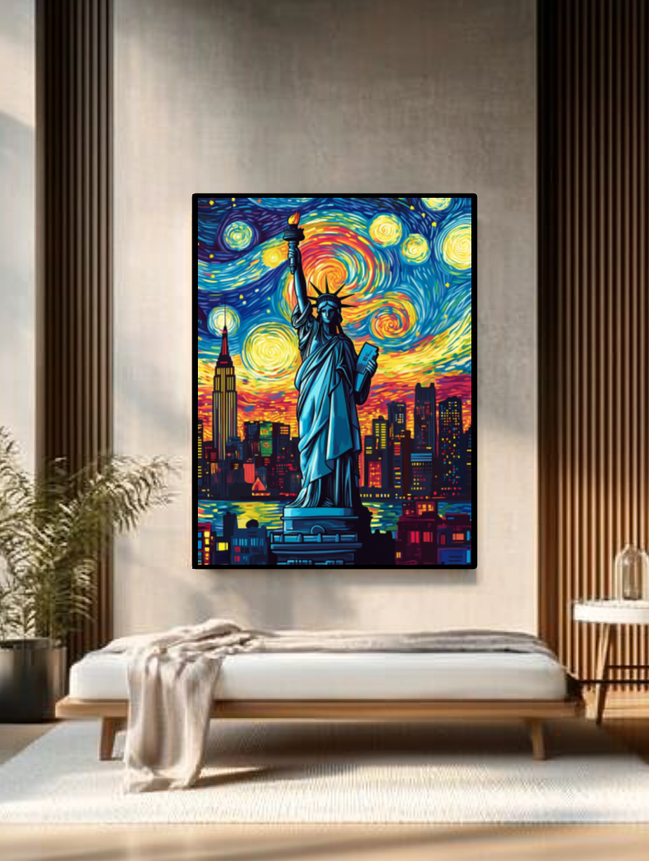 Tableau Décoratif Nuit Étoilée à New York