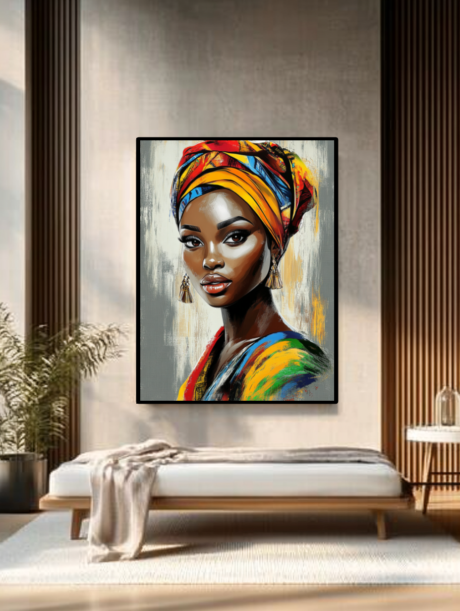 Tableau Décoratif Élégance Africaine - Artibar Tableaux de décoration Art abstrait