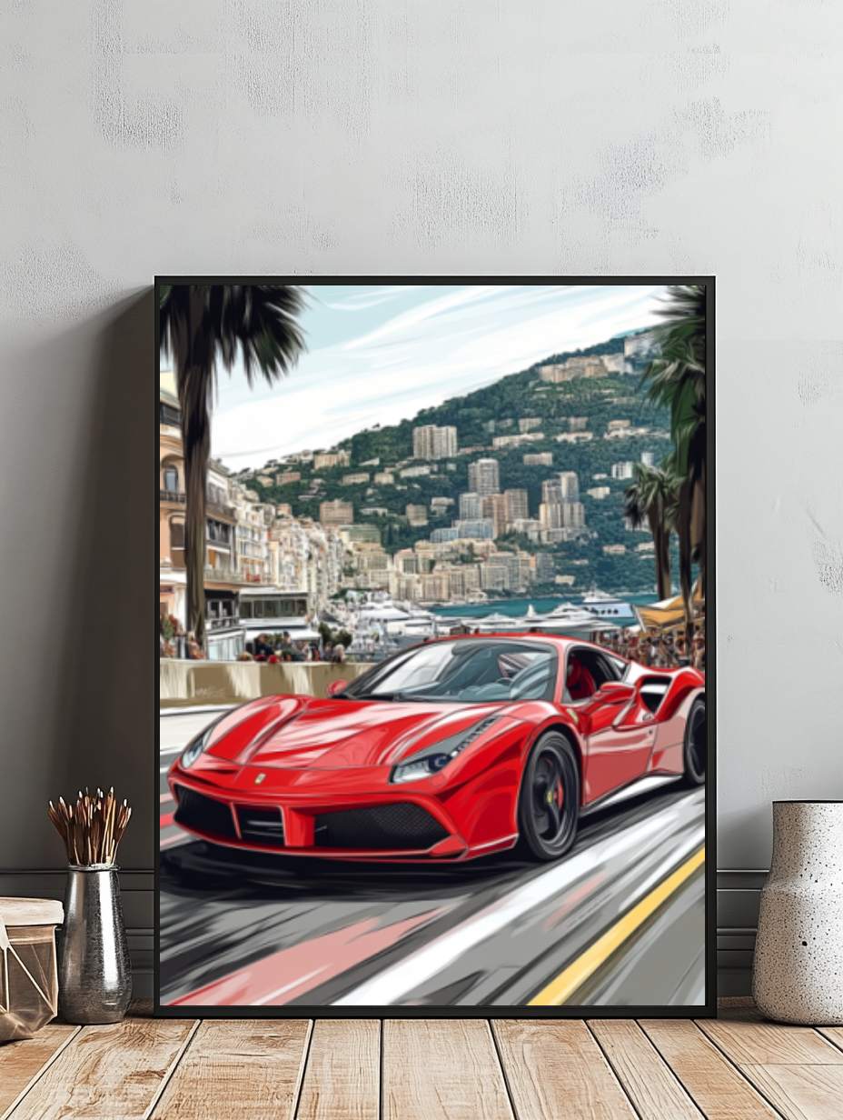 Tableau Décoratif Supercar en Pleine Vitesse - Artibar Tableaux de décoration Art abstrait