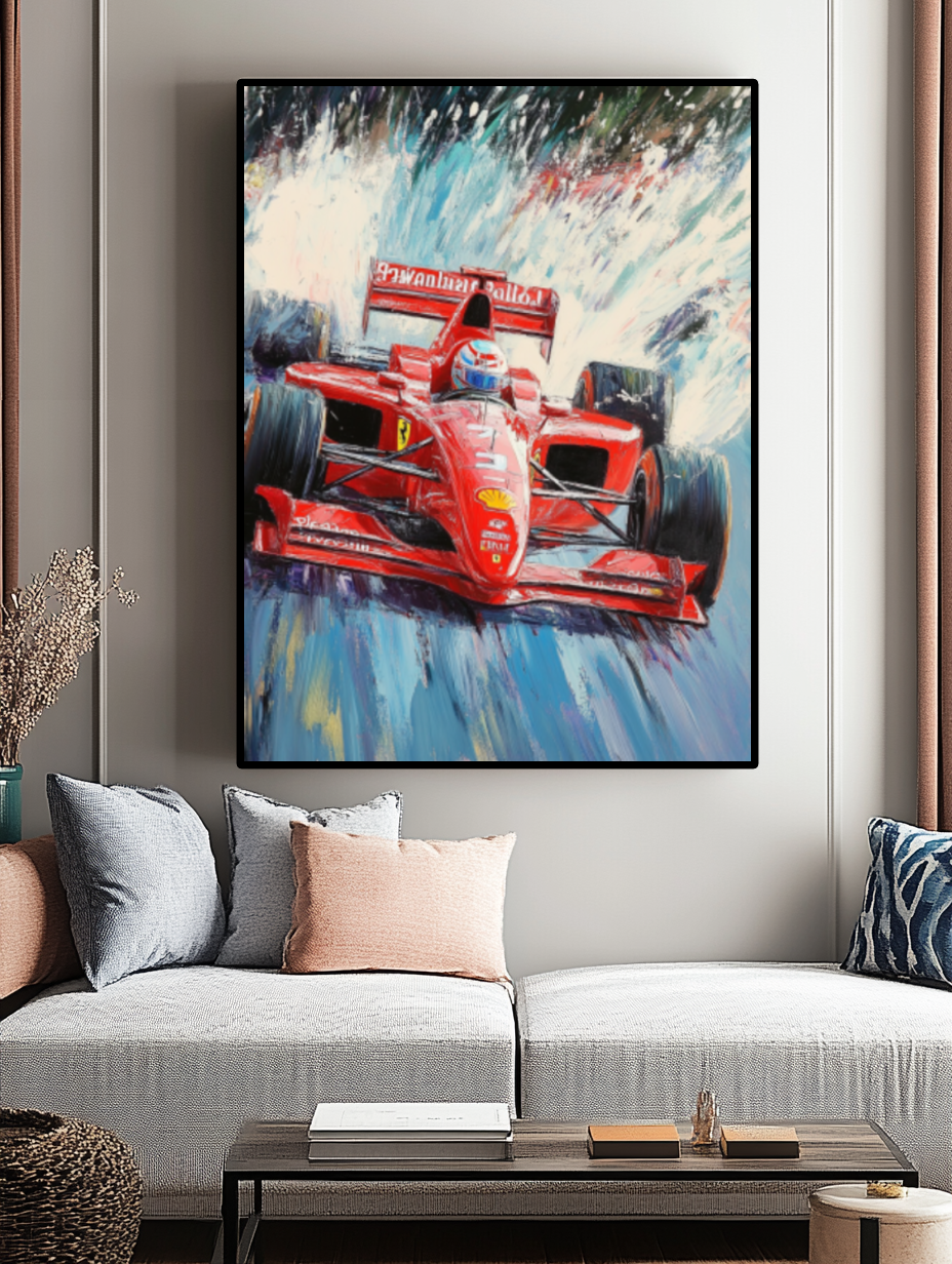 Tableau Décoratif Formule 1 en Pleine Vitesse
