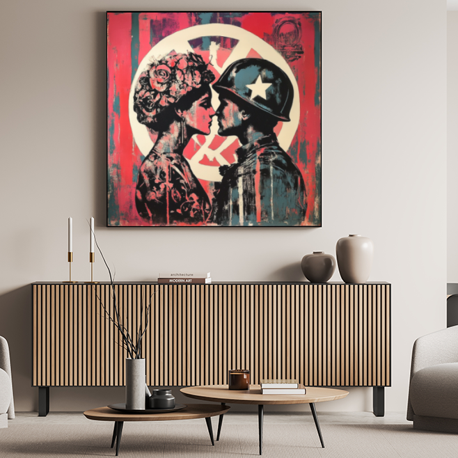 Tableau Décoratif Amour et Conflit - Artibar Tableaux de décoration Art abstrait