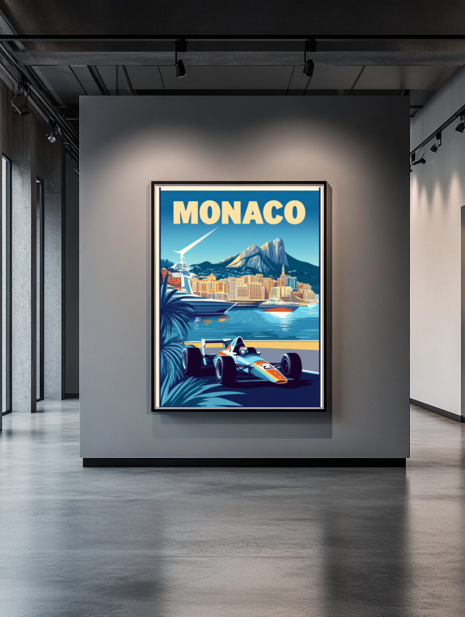 Tableau Décoratif Vintage Monaco