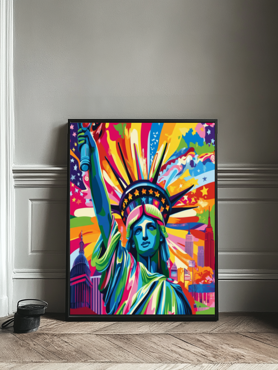 Tableau Décoratif Statue de la Liberté Pop Art