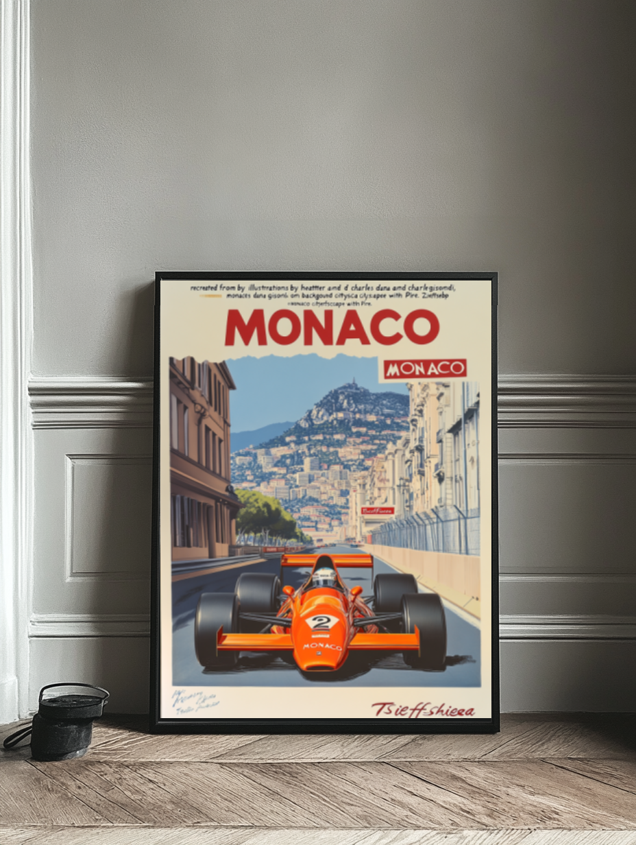 Tableau Décoratif Grand Prix de Monaco - Artibar Tableaux de décoration Art abstrait