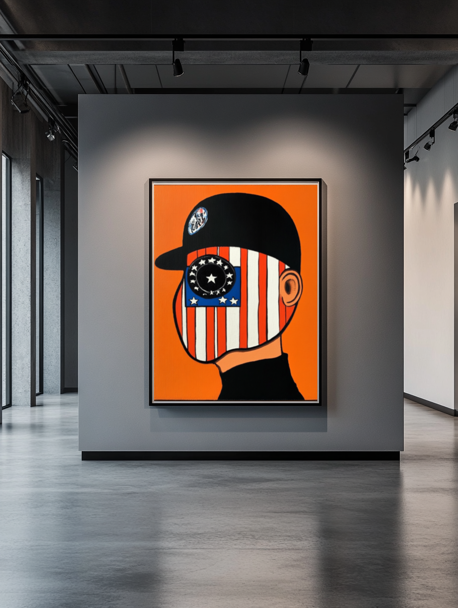 Tableau Décoratif Masque Patriotique