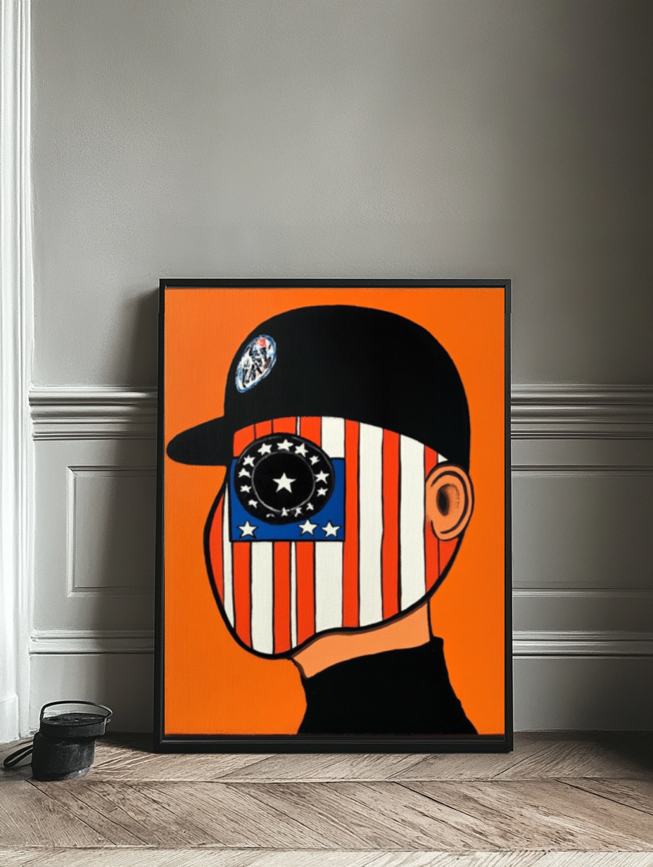 Tableau Décoratif Masque Patriotique