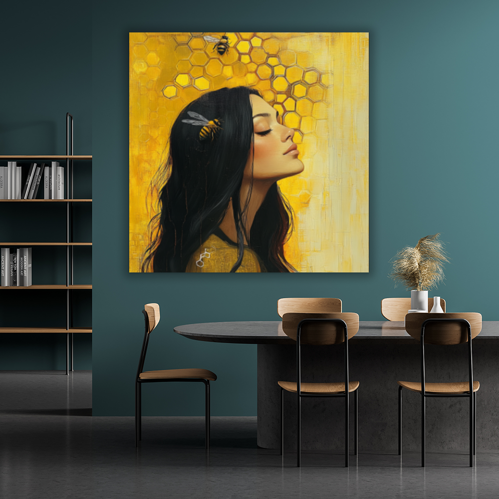 Tableau Décoratif Éveil Doré