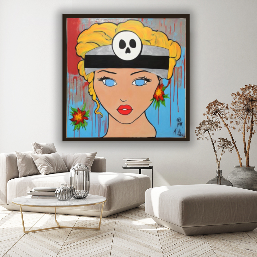 Tableau Décoratif Guerrière Pop-Art
