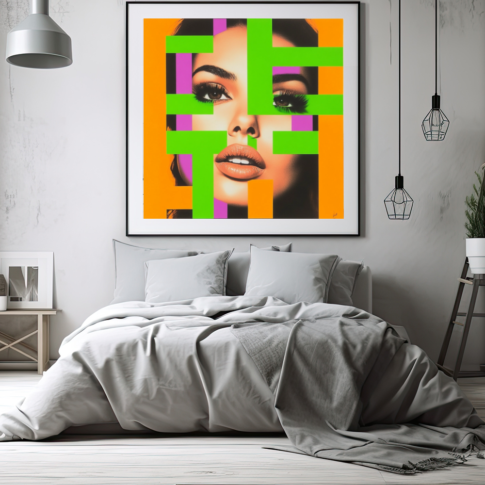 Tableau Décoratif Pop Art Énigmatique