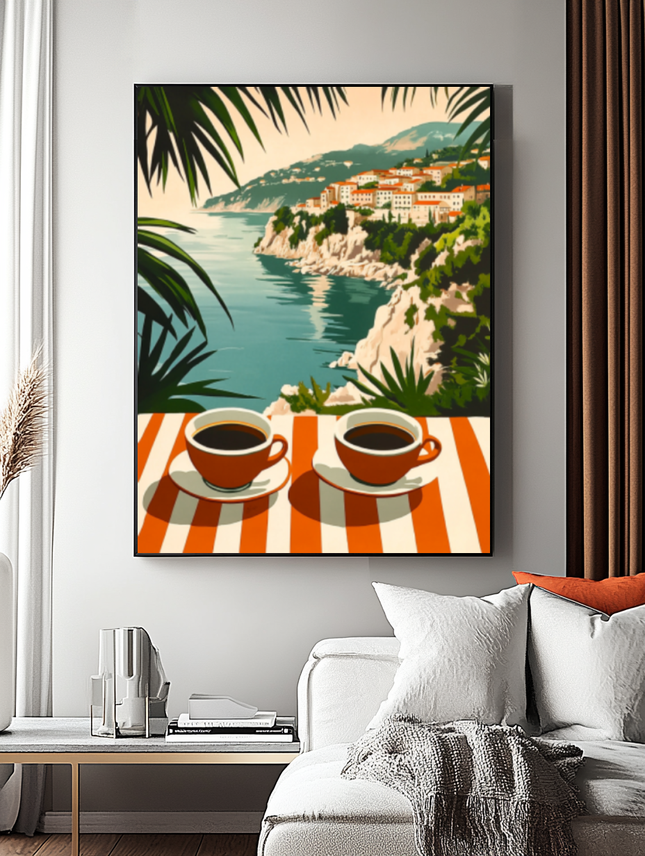 Tableau Décoratif Café Riviera - Artibar Tableaux de décoration Art abstrait